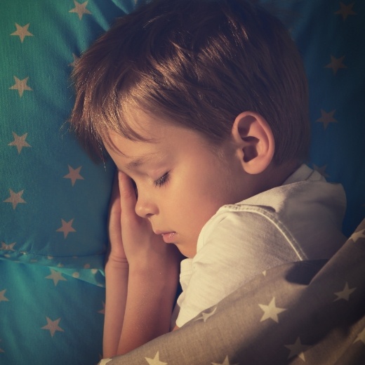 Child sleeping soundly thanks to airway orthodontics treatment