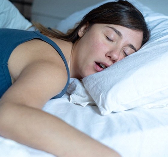 Woman with sleep apnea in Palm Harbor, FL snoring