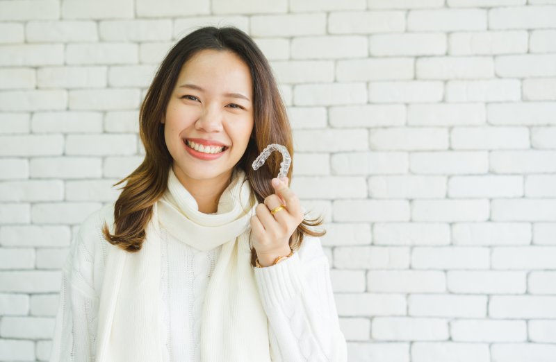 Woman with Invisalign